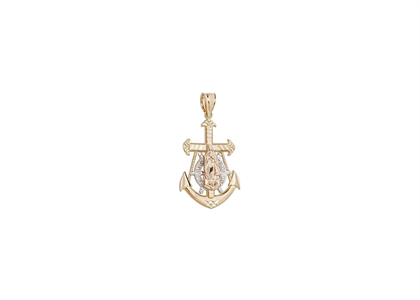 Religious Mother Mary Anchor Pendant